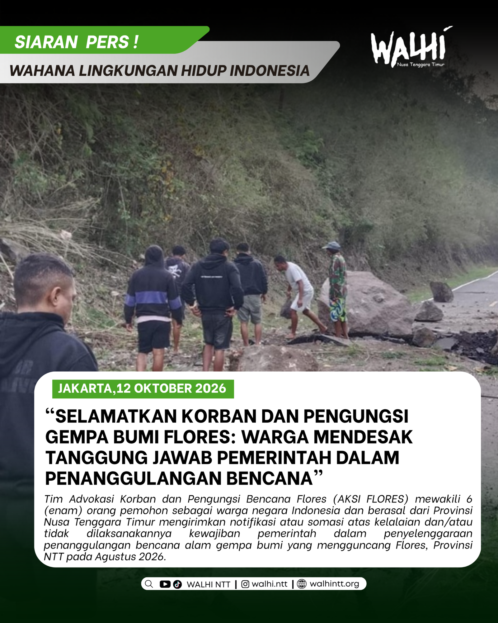 Selamatkan Korban dan Pengungsi Gempa Bumi Flores: Warga Desak Tanggung Jawab Pemerintah Dalam Penanggulangan Bencana